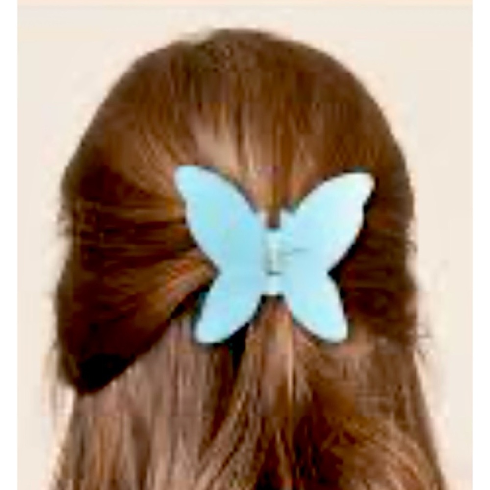 (NWT) MELODY • Large Teal Butterfly Hair Claw Clip